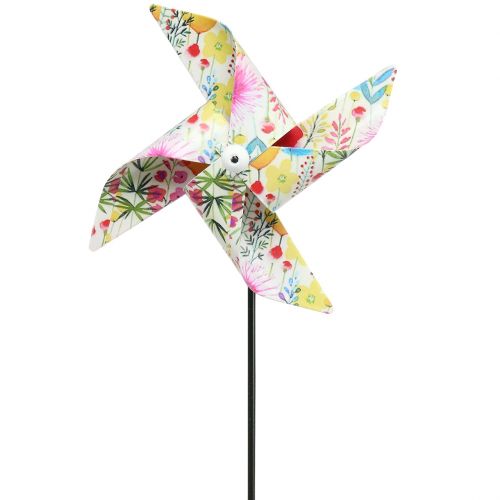 Floristik24 Summer decoration windmill Ø14cm colored on the stick 3pcs