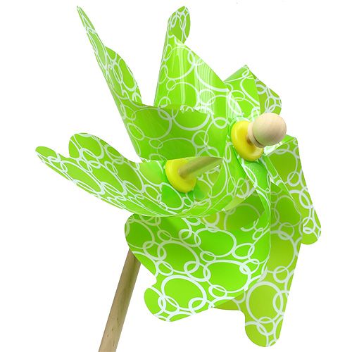 Floristik24 Windmill green with pattern Ø42cm L110cm