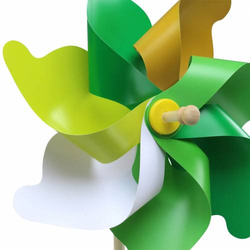 Floristik24 Chic windmill on the rod green gold white Ø30cm