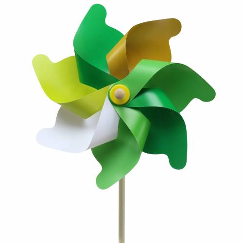 Floristik24 Chic windmill on the rod green gold white Ø30cm
