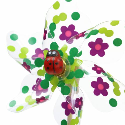 Floristik24 Windmill mini colored with ladybird Ø9cm 12p
