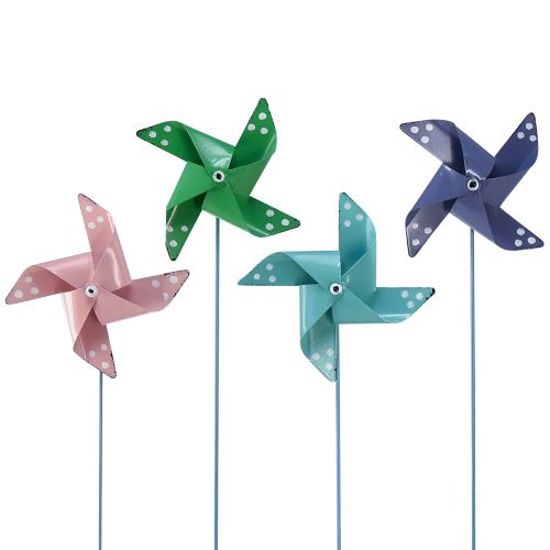 Product Windmill metal decoration windmill balcony vintage Ø13cm 4pcs