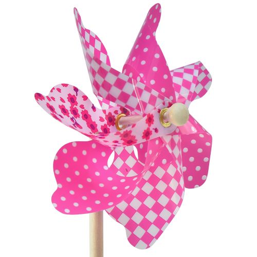 Product Pinwheel Pink Yellow Green Windmill Balcony Decoration Ø15cm 3pcs