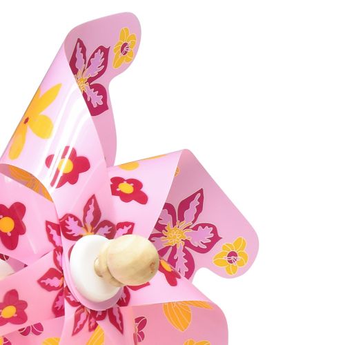 Floristik24 Wind turbine on stick windmill decoration pink yellow Ø30.5cm 74cm