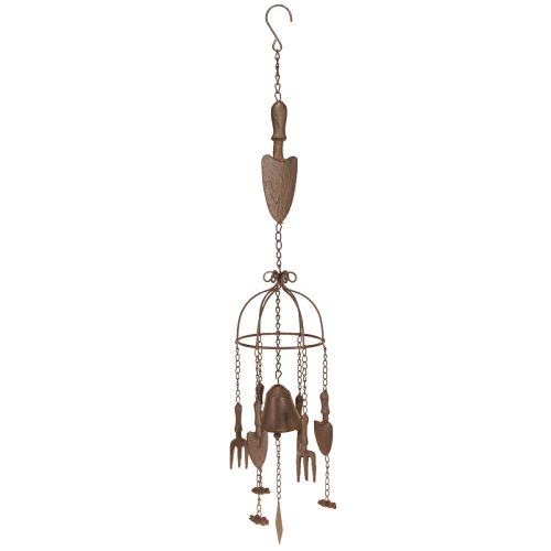 Product Wind Chime Metal Garden Tool Decoration Brown Ø13cm H76cm