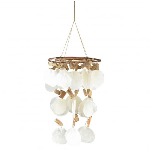 Wind chime Capiz shell decoration Ø30cm H80cm