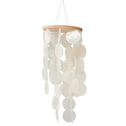 Floristik24 Wind chime Capiz shells mother of pearl natural L50cm