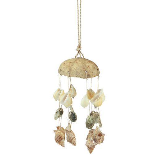 Floristik24 Wind chime maritime decoration with natural coconut Ø12.5cm 48cm