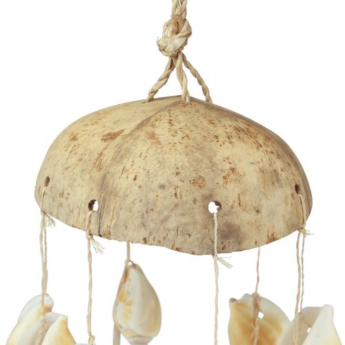 Product Wind chime maritime decoration with natural coconut Ø12.5cm 48cm