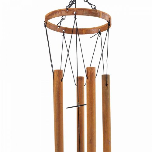 Floristik24 Wind chime chime metal garden bird patina 22.5x82cm