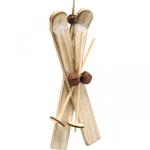 Floristik24 Winter deco ski Christmas tree decoration ski pair wood H17cm 4pcs