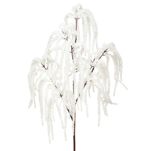 Floristik24 Decorative branch weeping willow winter decoration white glitter 82cm 2pcs