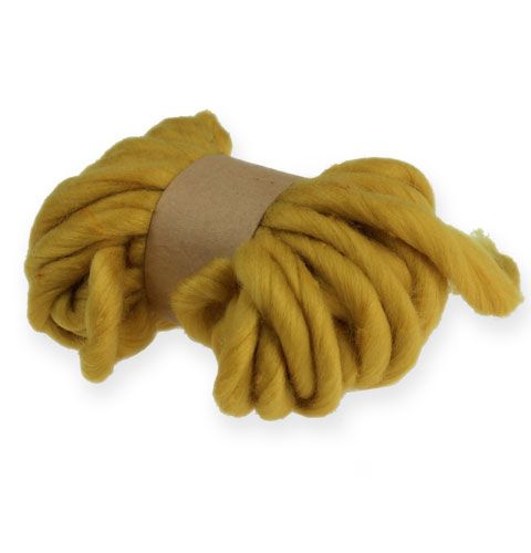 Floristik24 Woolen ribbon 50g 9m yellow