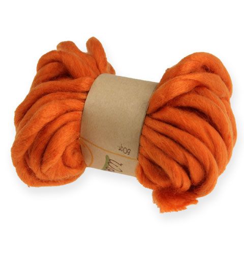 Floristik24 Wool tape 50g / 9m orange
