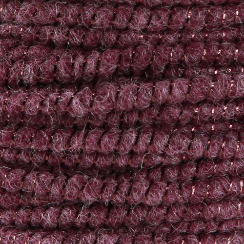 Product Wool thread with wire felt cord mica purple Ø5mm 33m