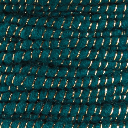 Product Wool thread with wire felt cord wool cord turquoise gold Ø5mm 33m