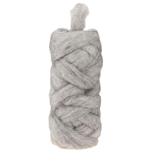 Wool roving 10m gray