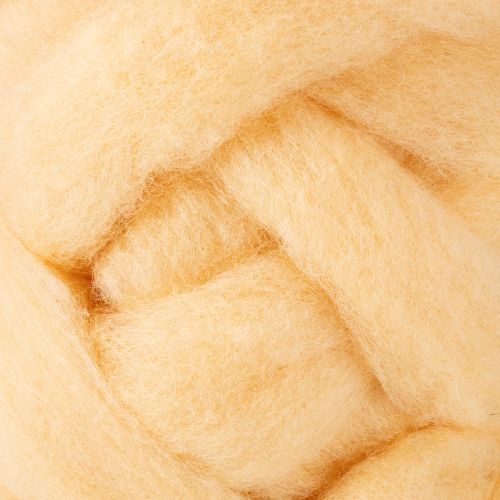 Product Wool ribbon, cream orange, 10m wool for wreaths &amp; arrangements