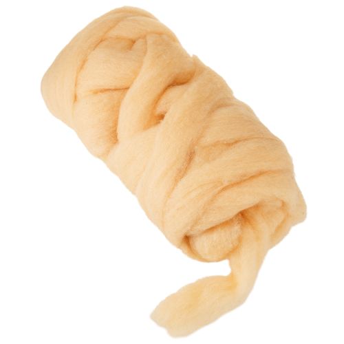 Product Wool ribbon, cream orange, 10m wool for wreaths &amp; arrangements