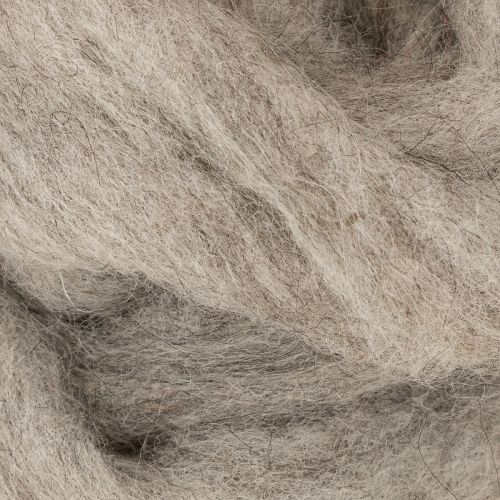 Product Decorative wool, grey-natural, 2m felted wool for crafts &amp; floristry