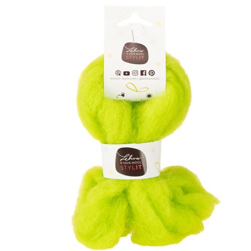 Product Soft felted wool for decorative designs and seasonal arrangements, 2m green