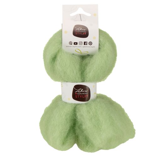 Product Craft wool, decorative wool, wool cord for diverse creative ideas and handicraft projects, 2m light green