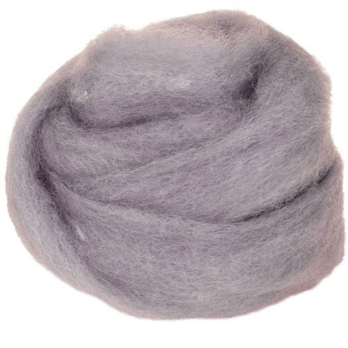 Decorative wool, light purple, 2m felted wool for crafts &amp; floristry