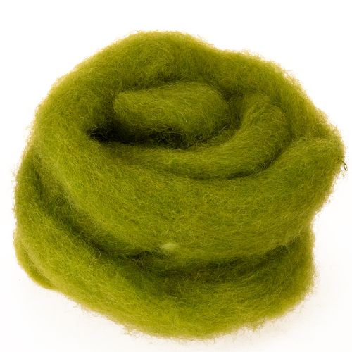Soft felted wool for decorative designs and seasonal arrangements, 2m green