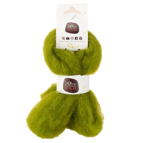 Product Soft felted wool for decorative designs and seasonal arrangements, 2m green