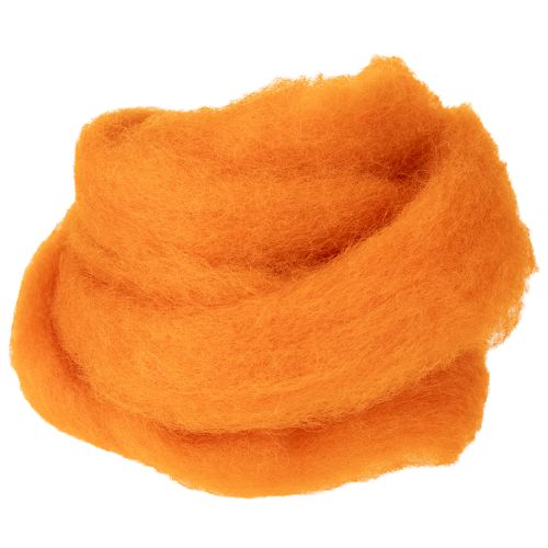 Floristik24 Orange felted wool, 2m, for crafting, binding and decorating