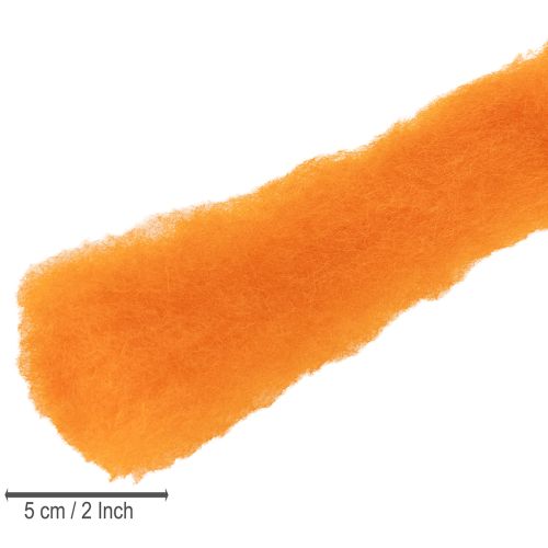 Product Orange felted wool, 2m, for crafting, binding and decorating
