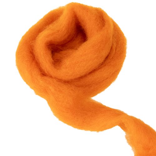 Product Orange felted wool, 2m, for crafting, binding and decorating