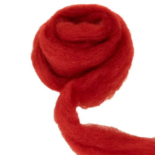 Product Decorative wool red 2m felt wool for floristry, decoration and crafting