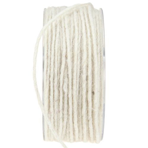 Product Wool cord white 3mm 100m
