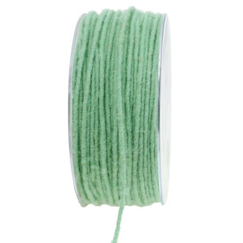 Floristik24 Wool cord mint green 3mm 100m