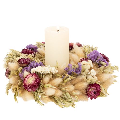 Product Dried flower wreath, festive table decoration for special occasions and seasons, 25cm