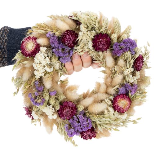 Product Dried flower wreath, festive table decoration for special occasions and seasons, 25cm