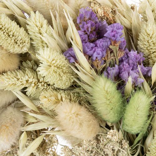 Product Dried flower wreath for spring and summer, for table and front door, for special occasions with colored accents, 26cm