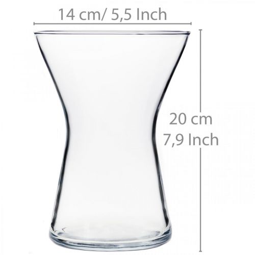 Floristik24 X-glass vase clear Ø14cm H19cm