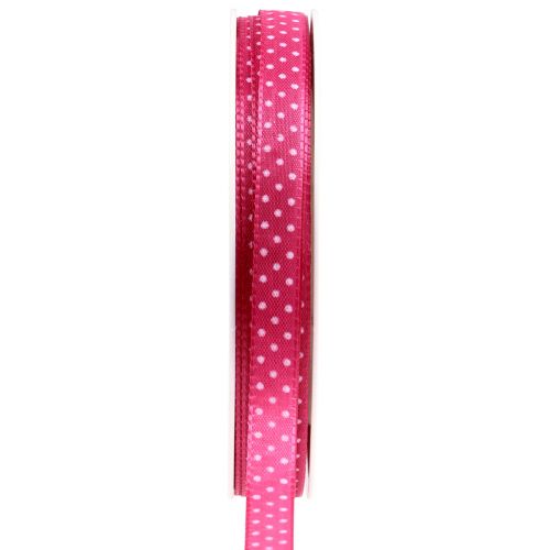 Floristik24 Gift ribbon dotted decorative ribbon pink 10mm 25m
