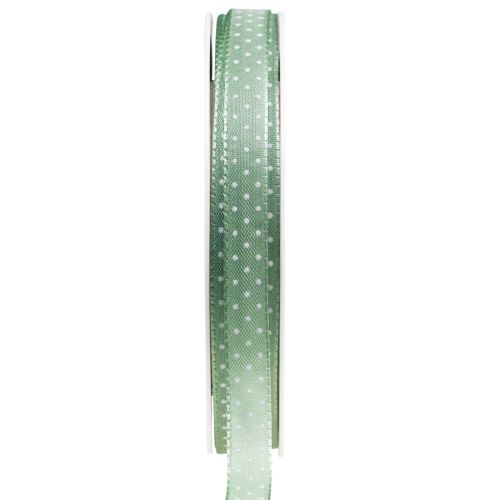 Gift ribbon dotted decorative ribbon green mint 10mm 25m