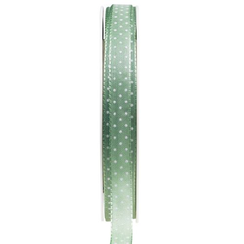 Floristik24 Gift ribbon dotted decorative ribbon green mint 10mm 25m