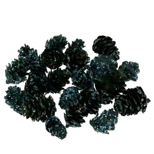 Floristik24 Small cones green iced 200g