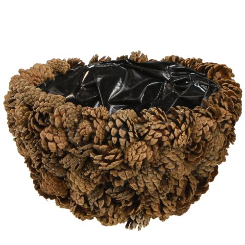Cone basket plant basket pine cones natural Ø33cm H17cm