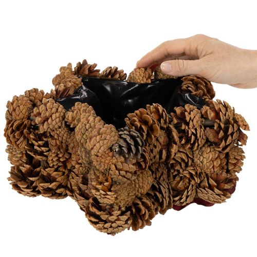 Natural Pinecone Star-Shaped Planter 30cm | Floristik24.co.uk