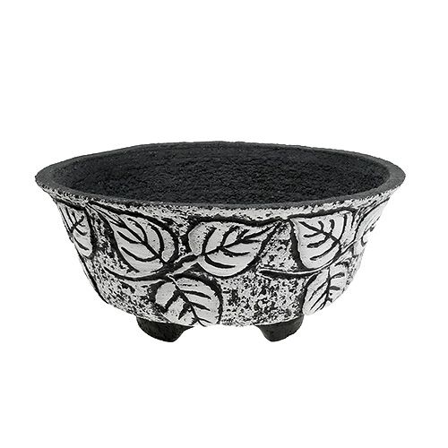 Cement bowl round Ø30cm leaf