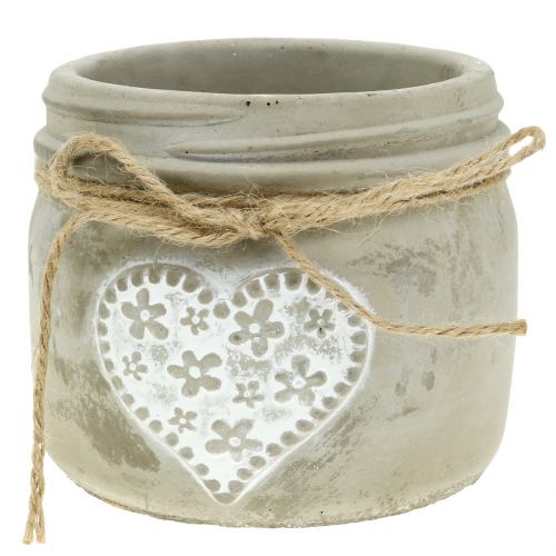 Floristik24 Concrete pot heart Ø11,5cm 3pcs