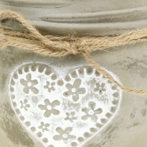 Floristik24 Concrete pot heart Ø11,5cm 3pcs