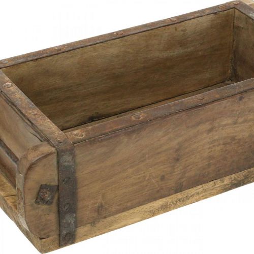 Product Wooden decoration vintage look brick shape brown, rust 31×14.5cm H9cm
