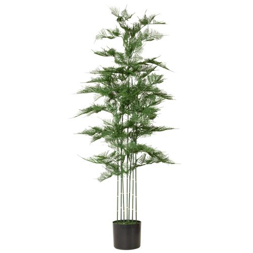 Product Artificial Bamboo Tree Green 132 cm with Black Pot for Indoor Decoration